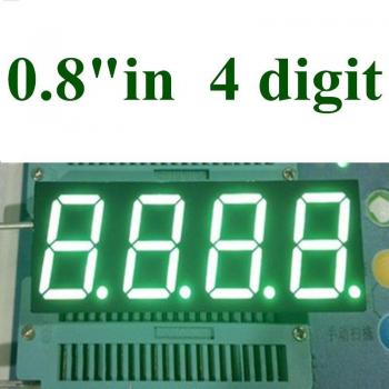 Tubo digital 4 dígitos 7 segmentos 0.8 verde