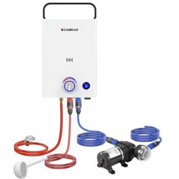 Portable Camplux 10 L Chauffe‑Eau à Gaz et Pompe Intégrée