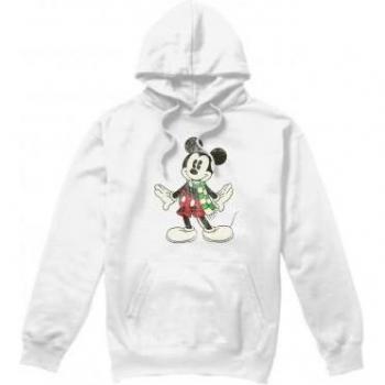 Hoodie rétro Mickey Mouse blanc pour homme