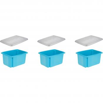 Keeeper emil Aufbewahrungsboxen (Set, 3 St), 15 L, mit Deckel