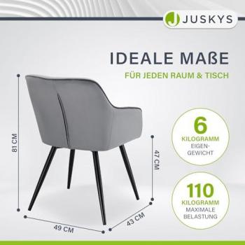 Juskys Esszimmerstuhl Tarje 6er Set