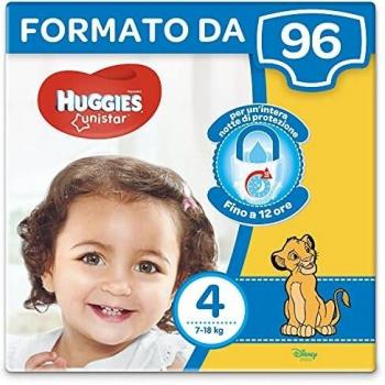 Huggies Unistar Pannolini Taglia 4 (confezione da 96)