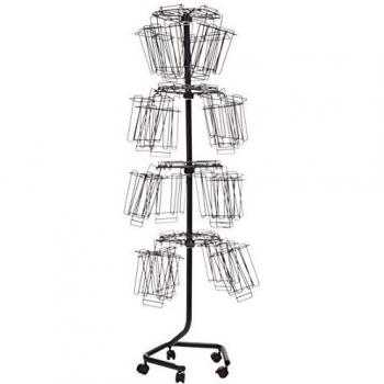 Safco Wire Brochure Display Rack, Charcoal, 60in.W x 15in.D x 15in.H