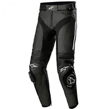 Alpinestars Missile V3 Pantalon en cuir de moto Noir Blanc 48