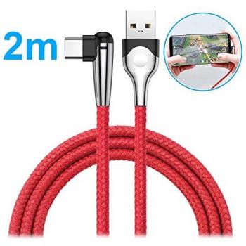 Baseus Cavo RGB 3.1 Type MVP, 2 m, Rosso per Gaming