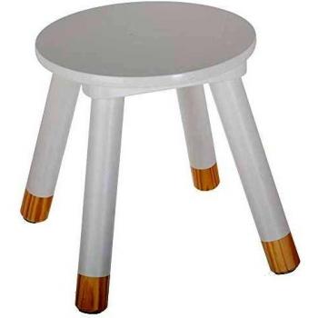 Sgabello Douceur in Melamina e Pino Bianco