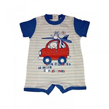 Tutina neonato mezza manica Ellepi azzurro 3 m