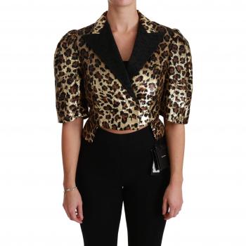 Dolce & Gabbana Leopard Print Short Sleeve Blazer