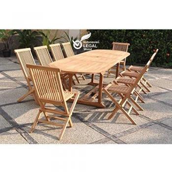 Morbido Teak Ovale: Tavolo con 10 Sedie – Concept U