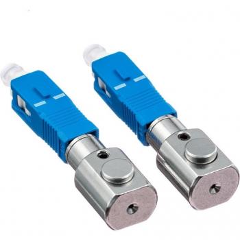 Adaptador SC de fibra óptica desnuda, acoplador de brida para pruebas, 5 unidades