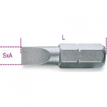 Beta Tools 861LP 1/4'' Hex Drive Flat/Slotted Screwdriver Bit