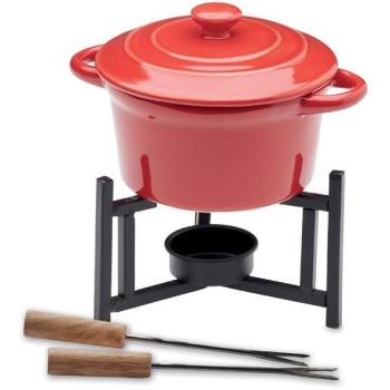 Keramik-Fondue-Set 300 ml in Rot von BIG KASE
