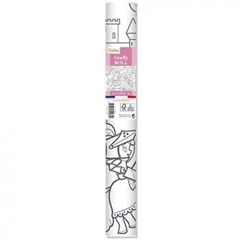 Graffy Mandarine Roll – Princesses & Chevaliers – Atelier de Couleurs – 5 × 0,35 m