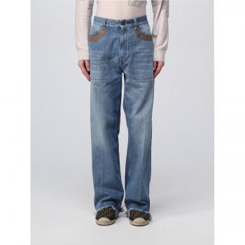 Fendi Blue Denim Straight Leg