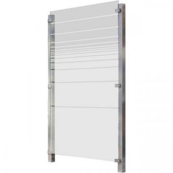 STAKET PRO Glastür – silberfarbenes Set (2 Pfosten, 1,21 m)
