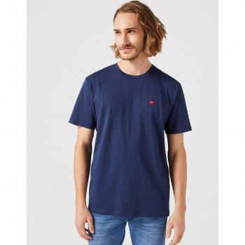 Wrangler T-Shirt Sign Off Dunkelblau Regular Fit Herren