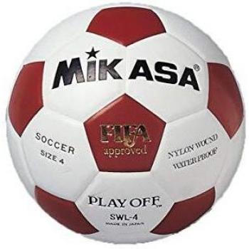 Official Mikasa Football Ball, White/Red, Size 4