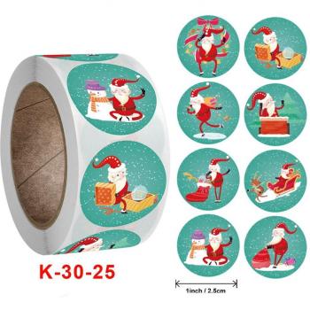 Étiquettes rondes pour Noël