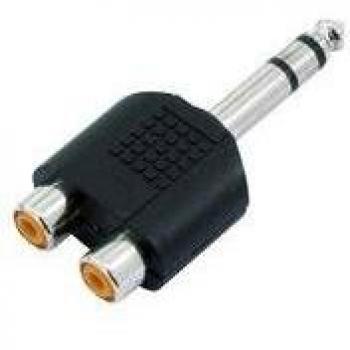 Monacor NTA-178 1 x 6.3 mm 2 x RCA Adapter