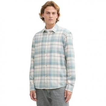 Tom Tailor Denim Relaxed Fit Flanellhemd aus Baumwoll-Mix mit Karomuster, Größe XXL