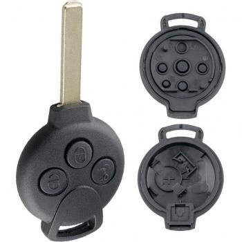 Funda de repuesto para llave de coche 3 botones Mercedes Benz Smart Fortwo 451, 2007