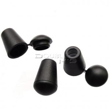 50er Set Schwarz Kunststoff Stopper mit Deckel
