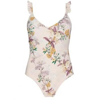 Barts Hochwertiger Damen Badeanzug Beige Größe 38