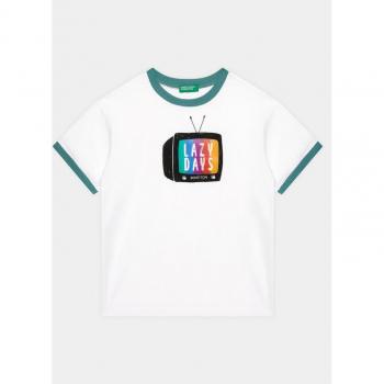 United Colors Of Benetton Herren T-Shirt Weiß