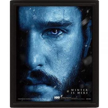 Game of Thrones 3D-Lentikularposter „Jon Snow & der Nachtkönig“ – 26×20 cm, Schwarz