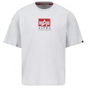 Alpha Industries Rundhalsshirt Satin Logo T in Pastellgrau