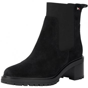 Tommy Hilfiger Lederboots mit Logo-Applikation, Größe 37