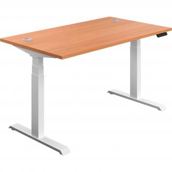 Economy Beech‑White Sit‑Stand Desk 1600 × 800 mm