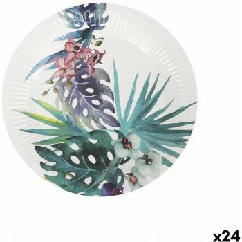 Set di Piatti Algon Tropicale 20 cm, 10 pezzi per 24 unità