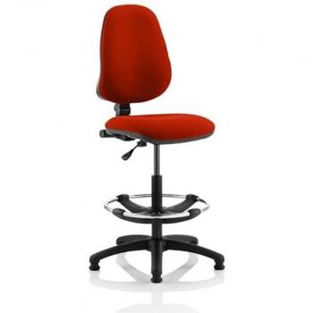 Dynamic Permanent Contact Backrest Task Operator Chair Without Arms Eclipse I Tabasco Red Seat High Back
