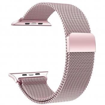 Correa de Reloj KSIX Metal Rosa, Compatible con Apple Watch