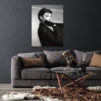 Queence Acrylglasbild »Audrey Hepburn«, Glamouröse Schwarz-Weiß-Darstellung