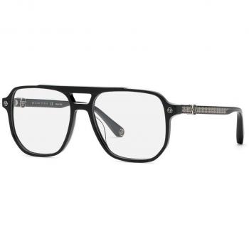 Philipp Plein VPP084M Women’s Black Square Lens – Blue‑Light Blocked (Frame Only)