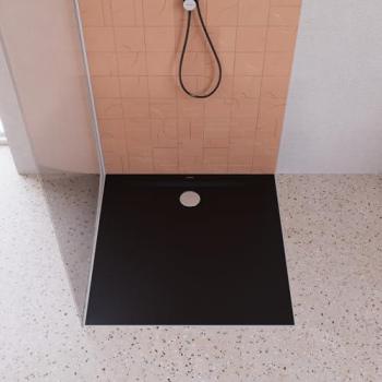 Kaldewei Superplan Zero Duschwanne 80 × 80 cm – Secure Plus, schwarz matt