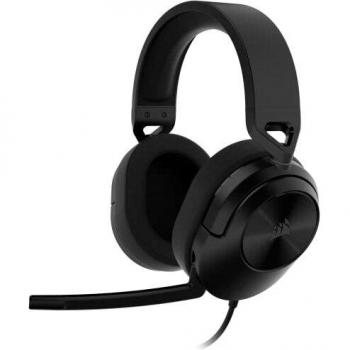 Corsair HS55 Surround Cuffie Gaming con Microfono Omnidirezionale Audio Surround Dolby 7.1 Jack 3.5 Compatibile PC Xbox PS4 Mobile Carbon