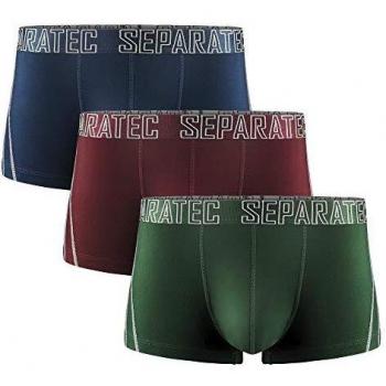 Caleçon Boxers Separatec en Bambou avec Poches Séparées, Lot de 3