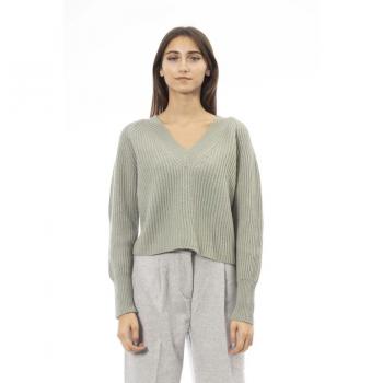 Alpha Studio Green Wool Sweater
