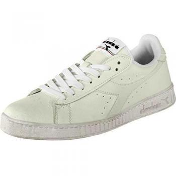 Diadora GAME L LOW WAXED Sneakers Unisex a Collo Basso, Color Bianco, 45 EU