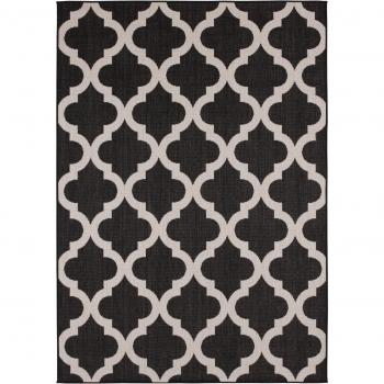 Ecology Collection Black Moroccan Outdoor Rug