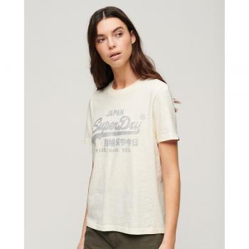 Superdry Metallic VL Relaxed T-Shirt mit glitzerndem Logo-Druck