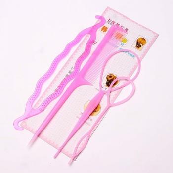 Portable Crochet Braids Hair Suite – 4‑Piece Dish Comb & Pin Collection