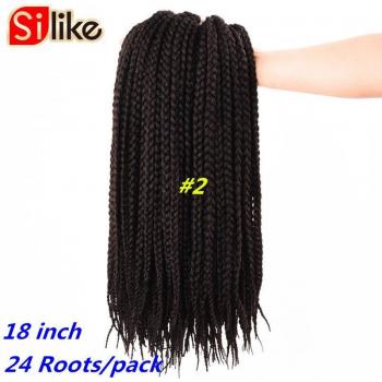 Tresses Noires 18 pouces Ombre Grises en Boîte