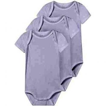 NAME IT Nbnbody 3p Ss Solid Noos Pull, Blanc, XS Mixte bébé