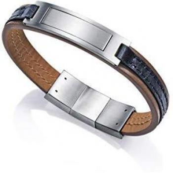 Pulsera Viceroy 75064P01019 acero y piel