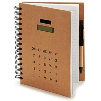 Cuaderno calculadora con bolígrafo 2 x 21 x 18 cm