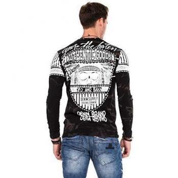 Cipo & Baxx Herren Sweatshirt Biker Ride CL317 (Schwarz, S)
